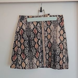 Snake print skirt